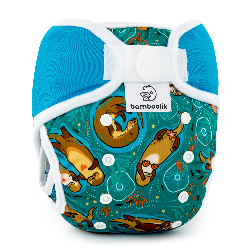 Bamboolik - DUO Überhosen - One Size (4-15 kg) - doppelte Beinbündchen - Klettverschluss