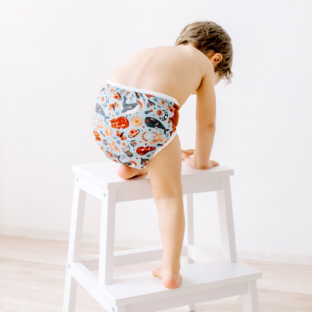 Bamboolik - DUO Überhosen - One Size (4-15 kg) - doppelte Beinbündchen - Klettverschluss