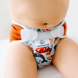 Bamboolik - DUO Überhosen - One Size (4-15 kg) - doppelte Beinbündchen - Klettverschluss