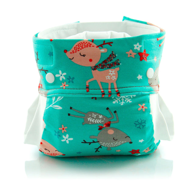 Culla di Teby (Hybridwindel) - Snowflakes - Bio-Baumwoll-Windel. Die Beste AI3 Windel am Markt!