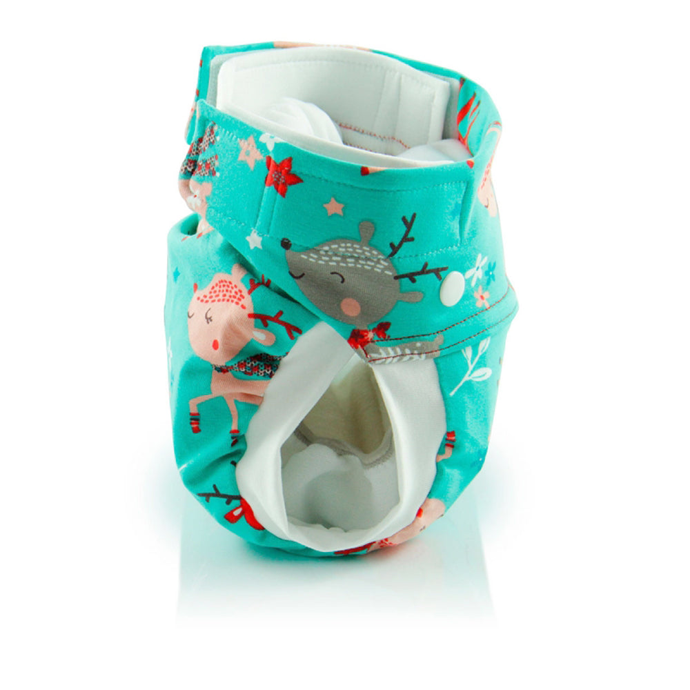 Culla di Teby (AI3) - Bio-Baumwolle Hybridwindel - (EINZELN) - Snowflakes