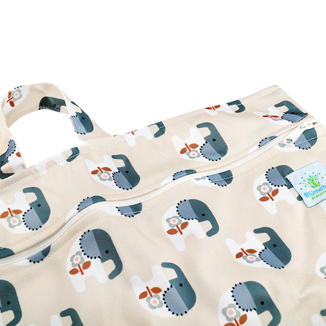 Blümchen - Hanging Nappy Pail - hängender Windelsack Gr. XL (40x66 cm) - hängender Windelsack / wasserdichter Windelsack mit Schlaufe | 100% Polyester