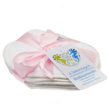 Blümchen - BIO-Baumwolle-Stilleinlagen Weiß (6 Stück) -  flach, ca. 12x15cm