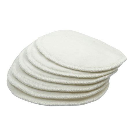 Blümchen - waschbare Stilleinlagen - Bio-Baumwolle (6 Stück) - Weiß