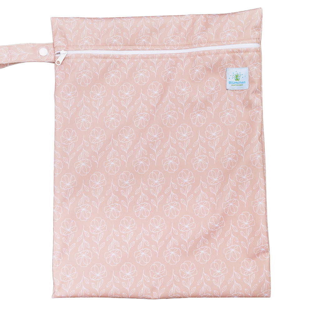 Blümchen - einfache Nasstasche (Wetbag) - Gr. M (41x29 cm)