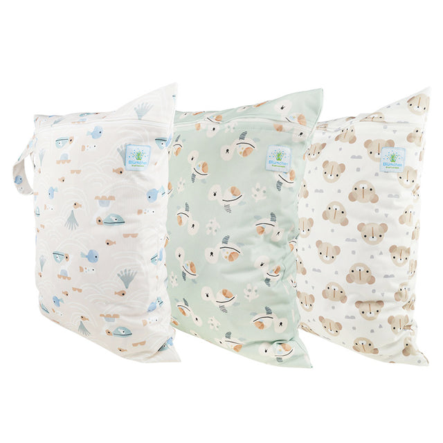 Blümchen - einfache Nasstasche (Wetbag) - Gr. M (41x29 cm) - technisch durchdacht und vielseitig benutzbar und dazu noch in Top Qualität.