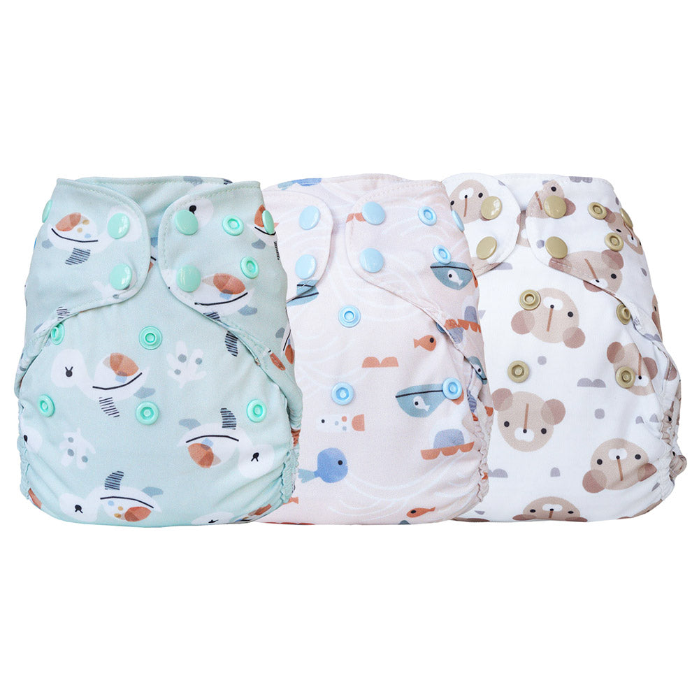 Blümchen - Eco Shell Überhose (2in1) - Druckverschluss - Newborn (3-6 kg)