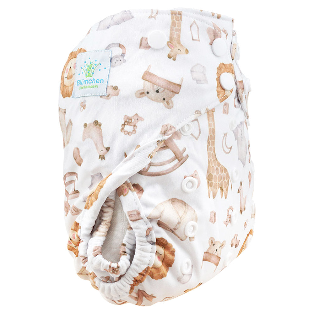 Blümchen - Eco Shell Überhose (2in1) - Druckverschluss - One Size (3-16 kg)