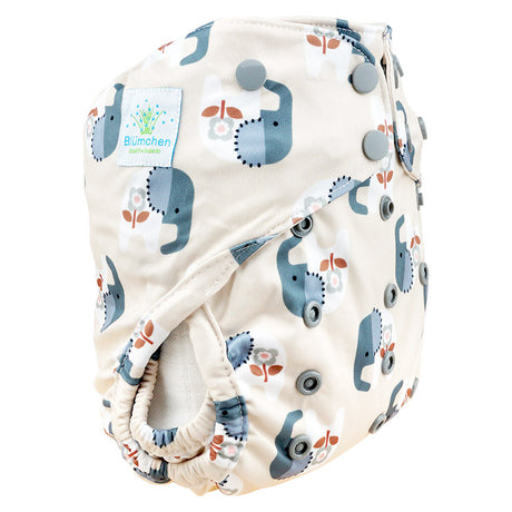 Blümchen - Eco Shell Überhose (2in1) - Druckverschluss - One Size (3-16 kg)