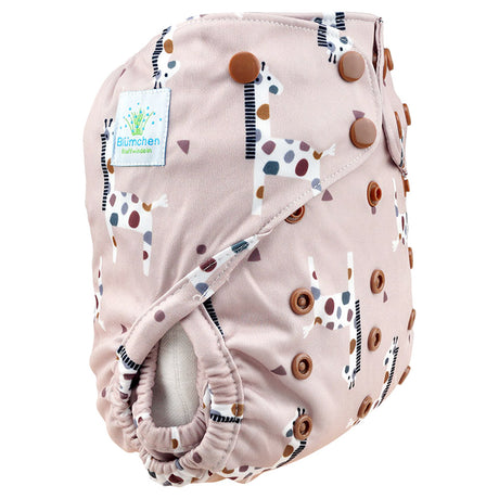 Blümchen - Eco Shell Überhose (2in1) - Druckverschluss - One Size (3-16 kg)
