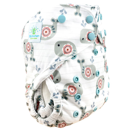 Blümchen - Eco Shell Überhose (2in1) - Druckverschluss - One Size (3-16 kg)