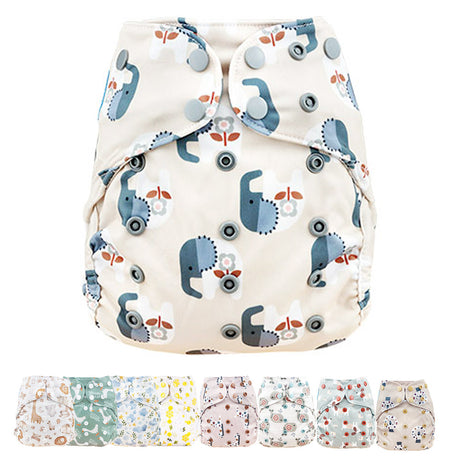 Blümchen - Eco Shell - Überhose 2in1 - Druckverschluss - One Size