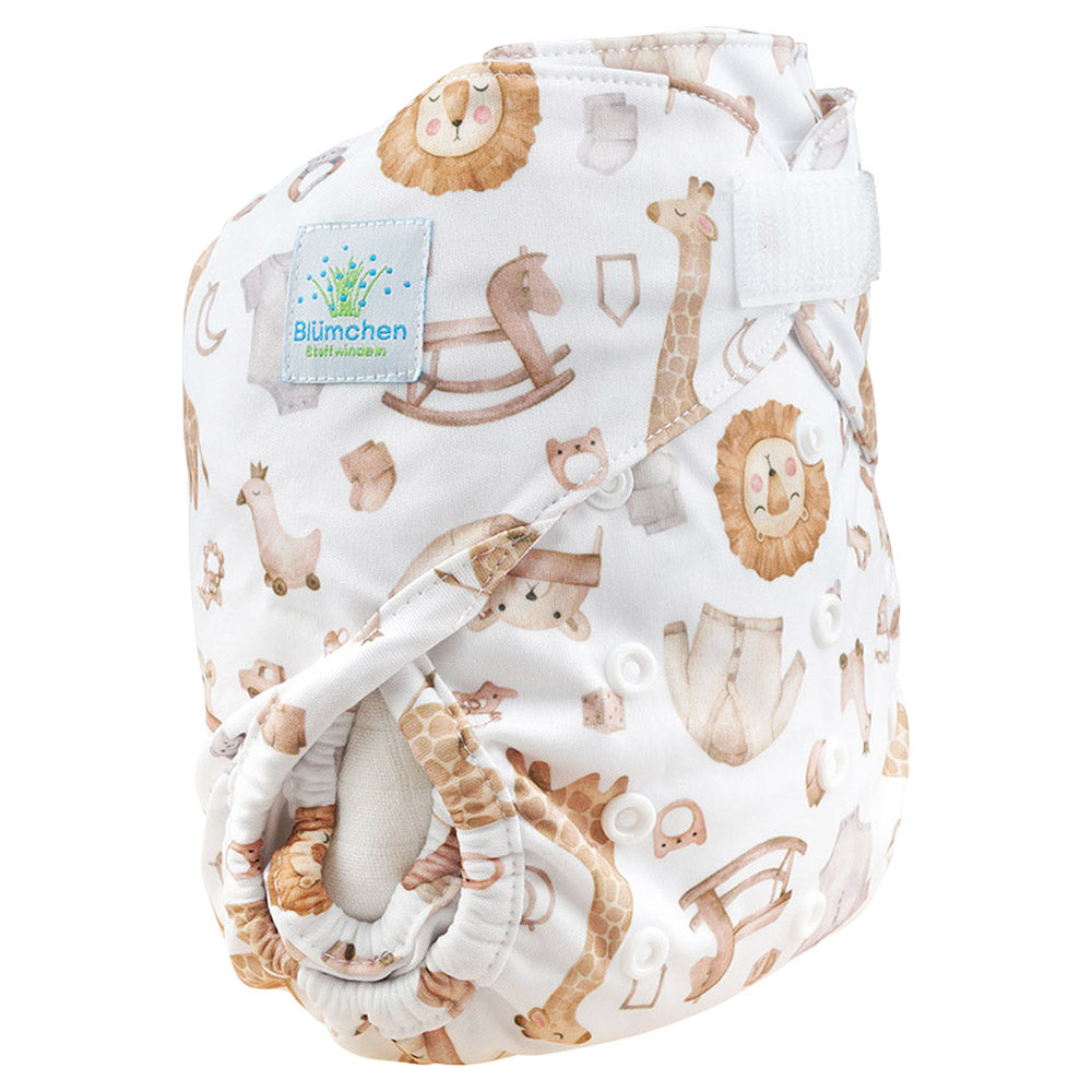 Blümchen - Eco Shell Überhose (2in1) - Klettverschluss - One Size (3-16 kg)