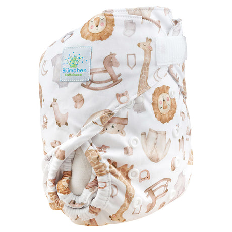 Blümchen - Eco Shell Überhose (2in1) - Klettverschluss - One Size (3-16 kg)