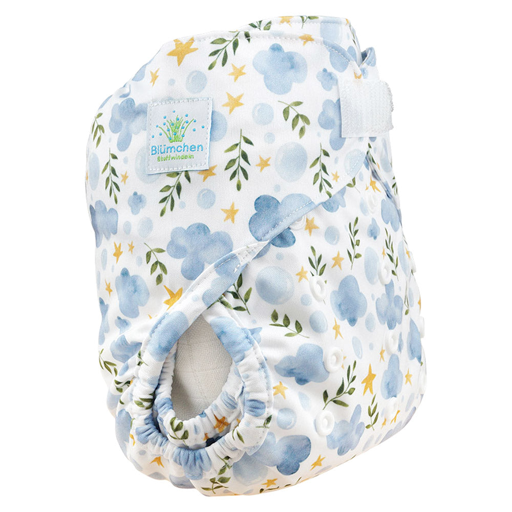 Blümchen - Eco Shell Überhose (2in1) - Klettverschluss - One Size (3-16 kg)