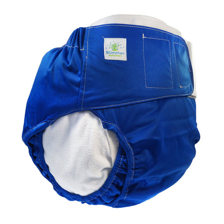 Blümchen - Kinder & Erwachsenen Stoffwindel (Inkontinenz Windel) - Dunkelblau