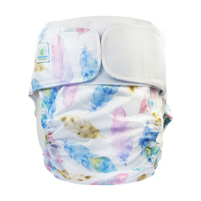 Blümchen - Stoffwindel für Kinder & Erwachsene (Inkontinenz Windel) - Federn