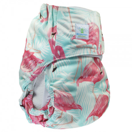 Blümchen - Stoffwindel für Kinder & Erwachsene (Inkontinenz Windel) - Flamingo