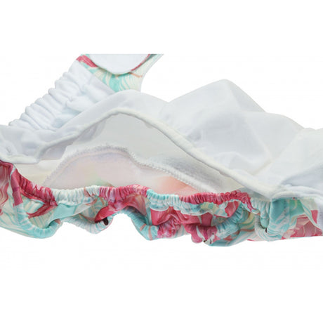 Blümchen - Kinder & Erwachsenen Stoffwindel (Inkontinenz Windel) - Flamingo