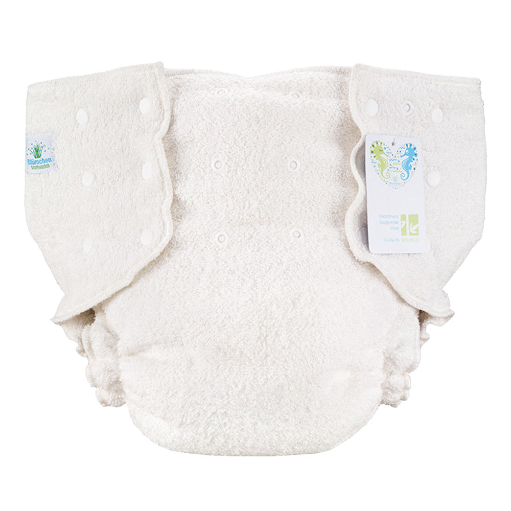 Blümchen - Kinder & Erwachsenen-Höschenwindel (Inkontinenz Windel) - 100% Bambusfrottee - Extrem saugfähig