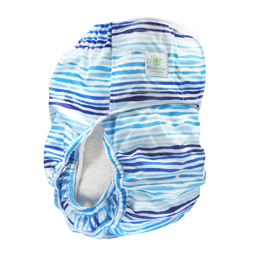 Blümchen - Kinder & Erwachsenen Stoffwindel (Inkontinenz Windel) - Wellen