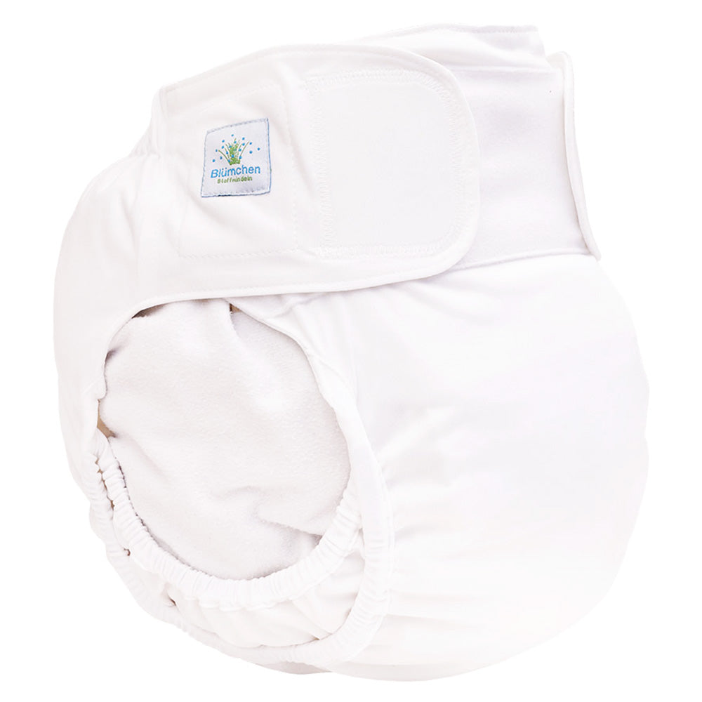 Blümchen - Kinder & Erwachsenen Stoffwindel (Inkontinenz Windel) - Weiß