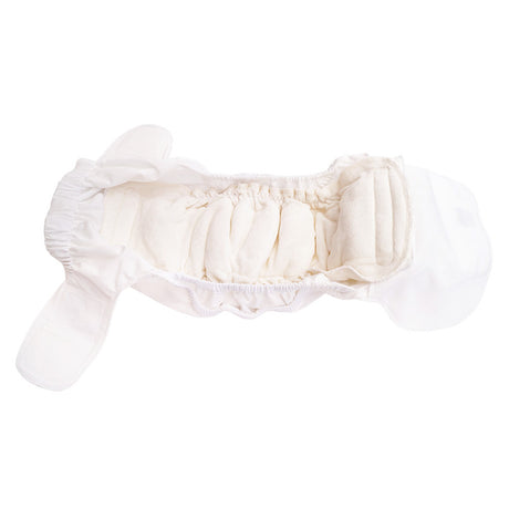 Blümchen - Kinder & Erwachsenen Stoffwindel V2 (2in1-Inkontinenz-Windel) - Weiß