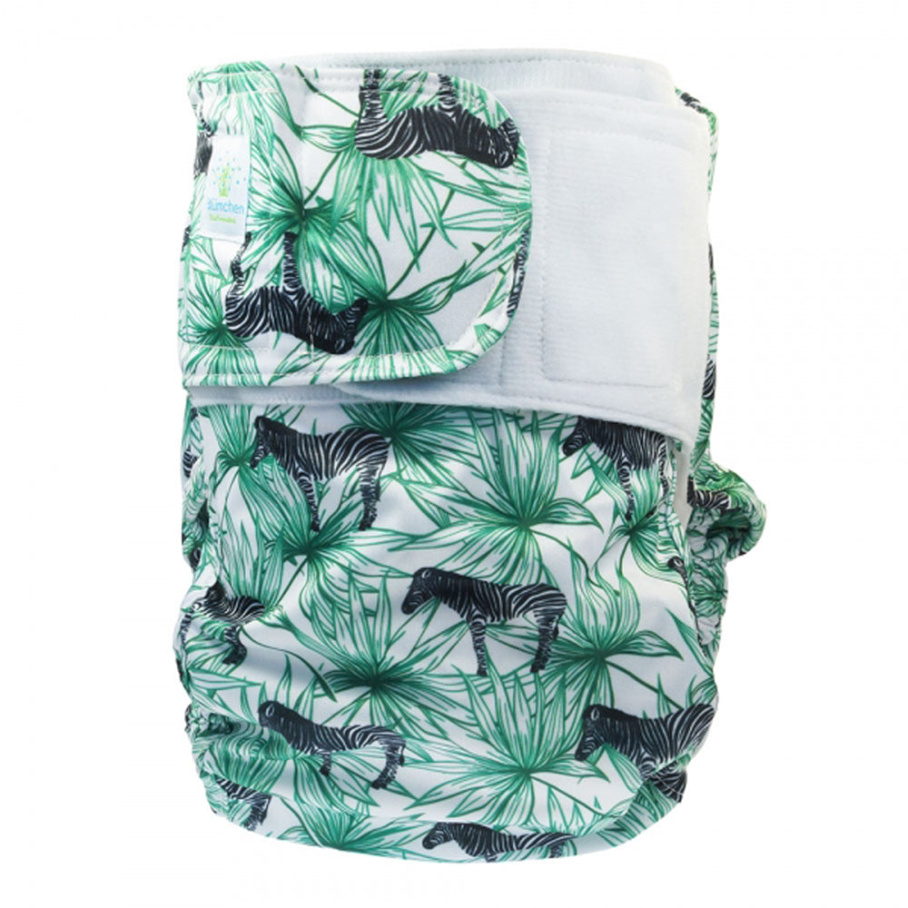 Blümchen - Stoffwindel für Kinder & Erwachsene (Inkontinenz Windel) - Zebra