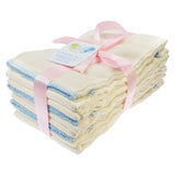 Blümchen - Prefolds (100% Bio-Baumwolle) - Birds Eye - 6 Stück