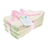 Blümchen - Prefolds (100% Bio-Baumwolle) - Birds Eye - 6 Stück