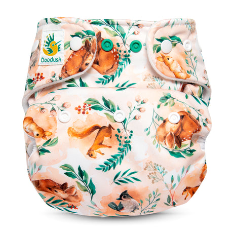 Doodush - V2.0 Überhose (Prefold) - Painted Animals - der Milovia Überhose sehr ähnlich