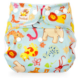 Doodush - V2.0 Überhose mit Laschen - Blue Safari (Wilde Tiere)