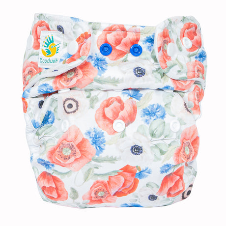 Doodush - PUL-Überhose 2 (Einlagen) - Field Poppies (Feld Blumen) - Die angesagteste Überhose momentan. Nicht ohne Grund.