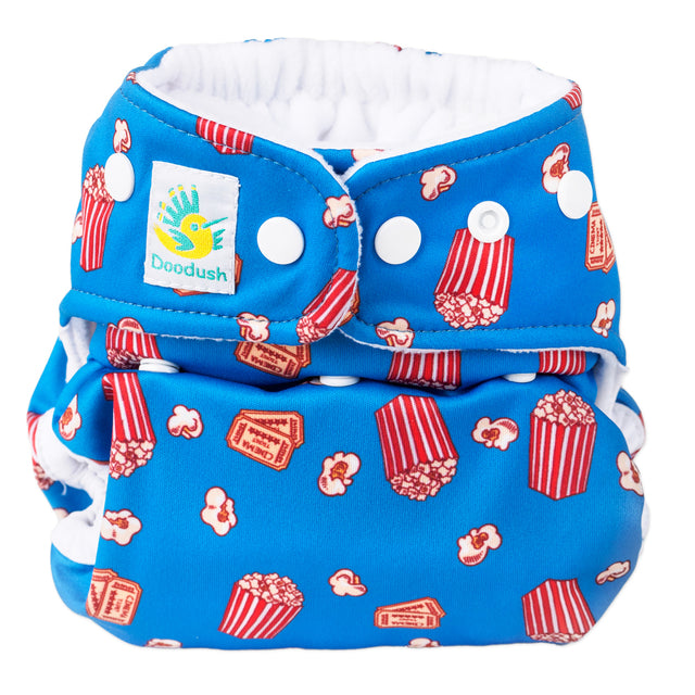 Doodush - 2 Überhose (Prefold) - Poopcorn - großes Kino