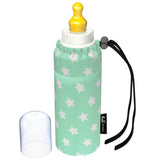Emil Babyflasche aus Glas 250 ml – Komplettset (Bio-Baumwolle-Überzug) - Sterne Mint - Hier kaufen!