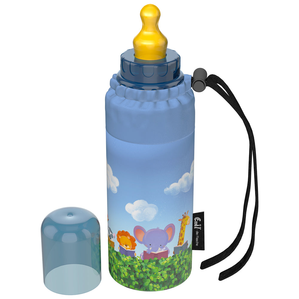 Emil - Babyflasche aus Glas 250 ml – Komplettset (Polyester-Überzug) - Lesefreunde