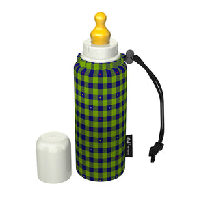 Emil Babyflasche aus Glas 250 ml – Komplettset (Bio-Baumwolle-Überzug) - Kariert