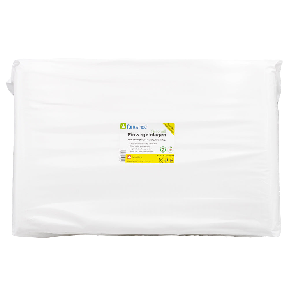 Fairwindel - Faironell Einwegeinlagen (50 oder 100 Stück) | Stoffwindel Einlagen - 12x33 cm