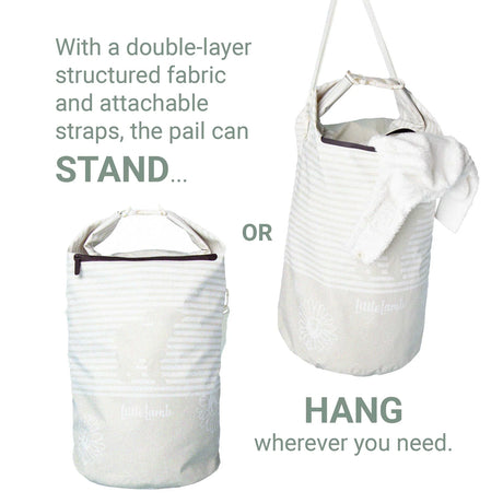 Little Lamb - Nappy Pail - hängender Wäschesack - 60x44 cm