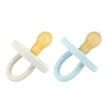 BumiBébé by HEVEA - Schnuller - Retro-Design - Rund - 100 % Naturkautschuk - 2er-Set  - 2 Größen