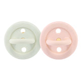 BumiBébé by HEVEA - Schnuller - Retro-Design - Rund - 100 % Naturkautschuk - 2er-Set  - 2 Größen