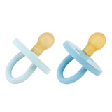 BumiBébé by HEVEA - Schnuller - Retro-Design - Rund - 100 % Naturkautschuk - 2er-Set  - 2 Größen