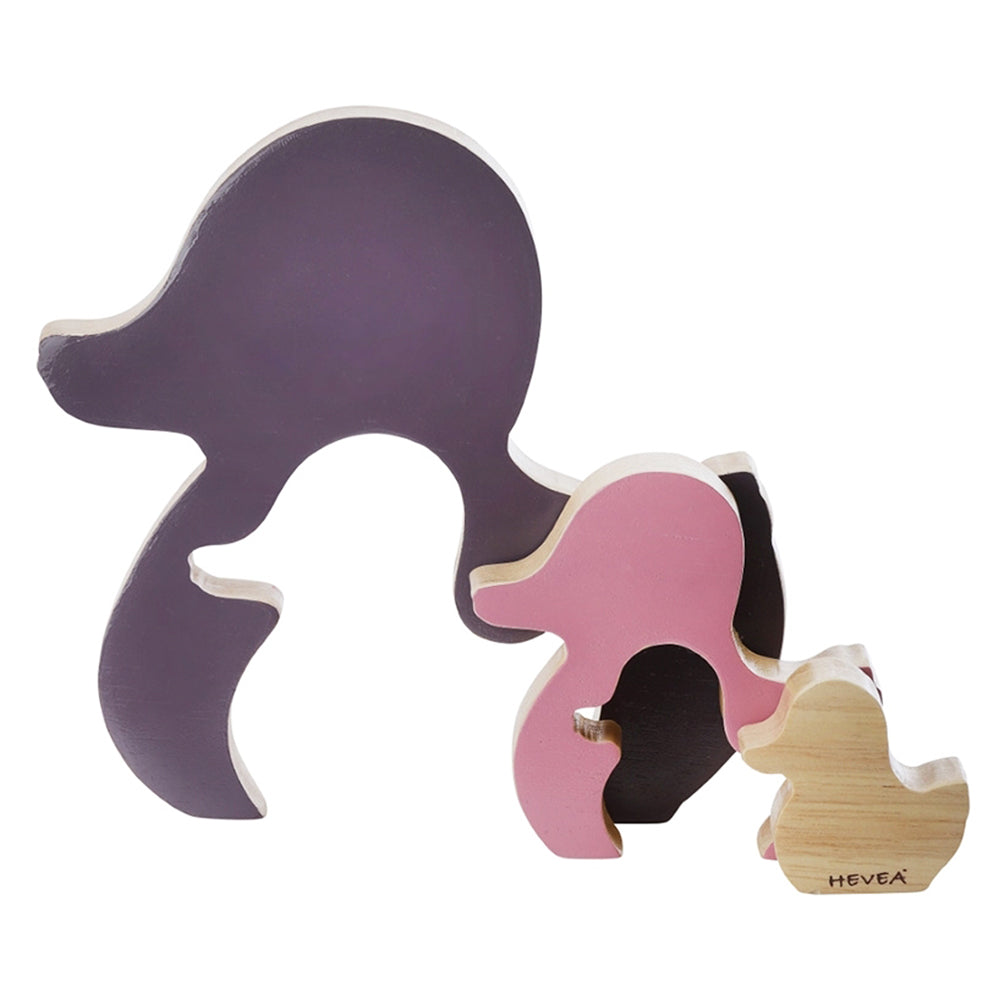 Hevea - Ente "Kawan" Steckspielzeug aus Holz (Fair Trade)