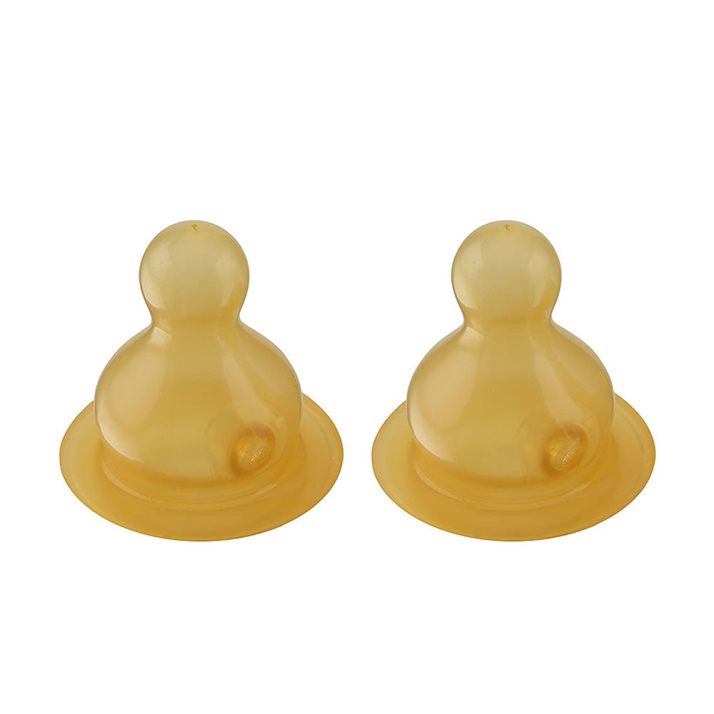 Hevea - belüfteter Baby Weithalssauger aus Naturkautschuk (2 Stück)