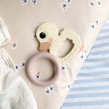 Hevea - Ente "Kawan" Zahnungsset (100 % Naturkautschuk) mit Beißring gegen Zahnschmerzen