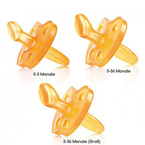 Hevea Schnuller aus Naturkautschuk - Form: Kiefergerecht