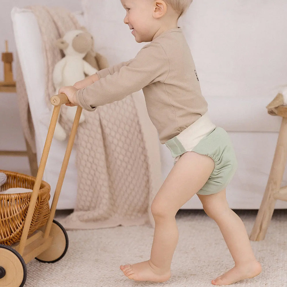 Kniti - Stoffwindel Überhose - Salbeigrün