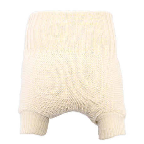 Little Clouds – doppeltgestrickte Wollüberhose aus Merinowolle – Made in Germany - Natur