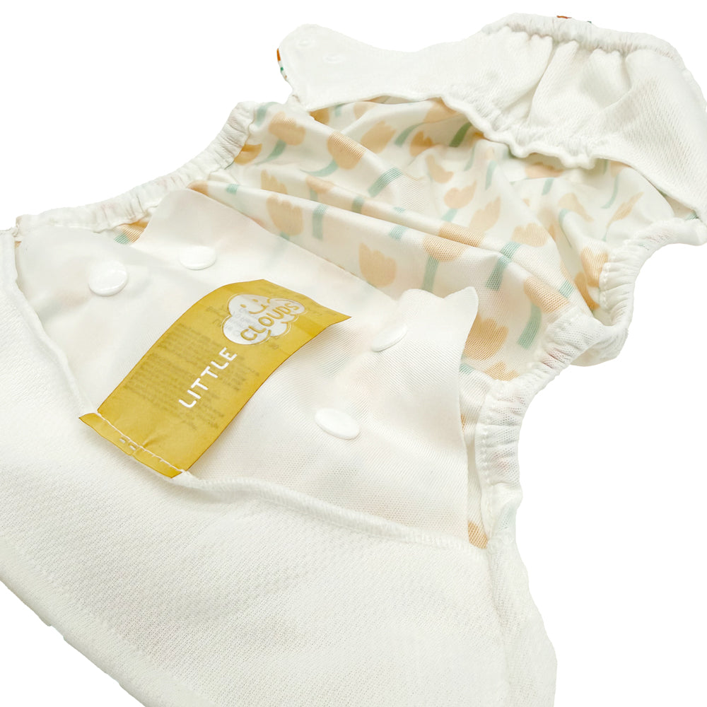 Little Clouds - Überhose (Prefold) - Black | Gold Edition