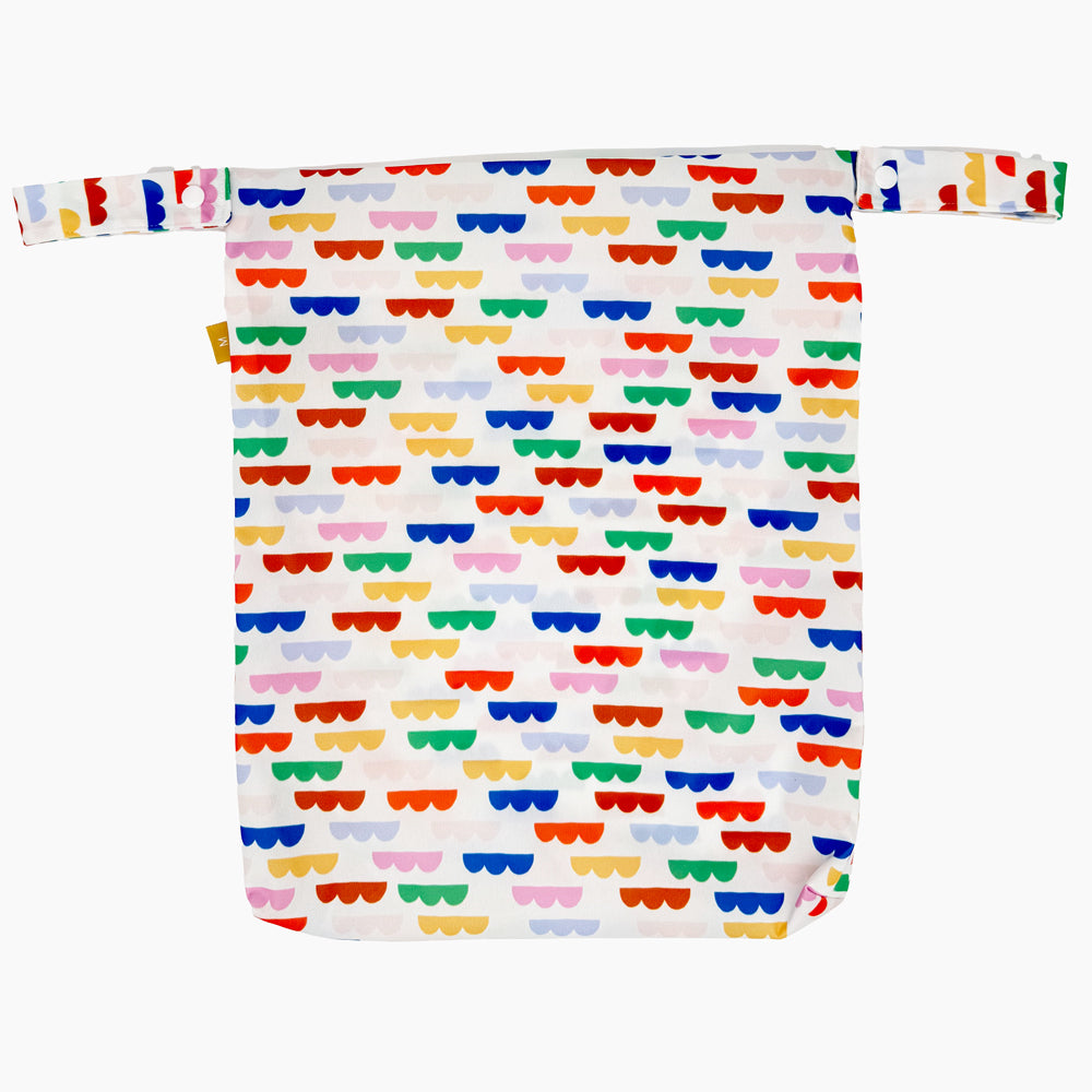 Little Clouds - einfache Nasstasche (Wetbag) - Gr. L (53x44 cm) | Gold Edition